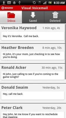 Visual Voicemail Plus android App screenshot 1